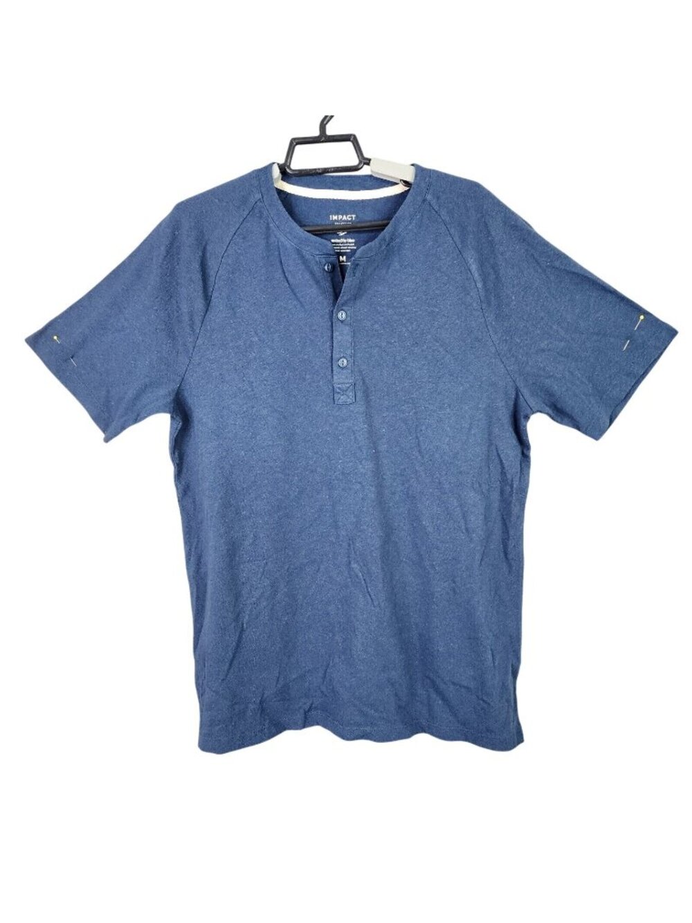 Mens Impact Collection United by Blue Henley T Shirt Short Sleeve Cotton Blend M